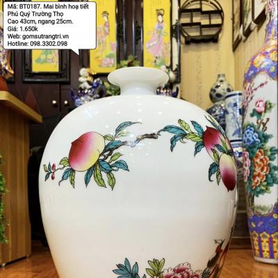 MAI BÌNH HỌA TIẾT PHÚ QUÝ TRƯỜNG THỌ